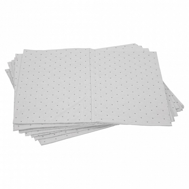 Pratt Safety White Oil and Fuel Only Absorbent Pad 300GSM - Pack of 10 in [colour] - Front View