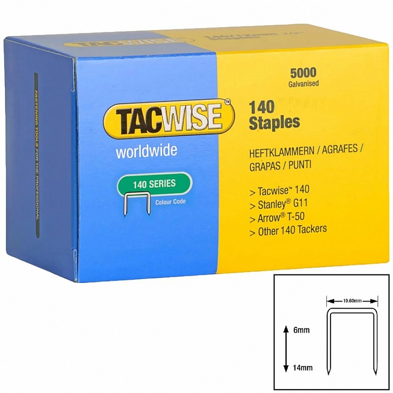 Tacwise 140 Staple Packs ( 5000pcs ) in [colour] - Front View