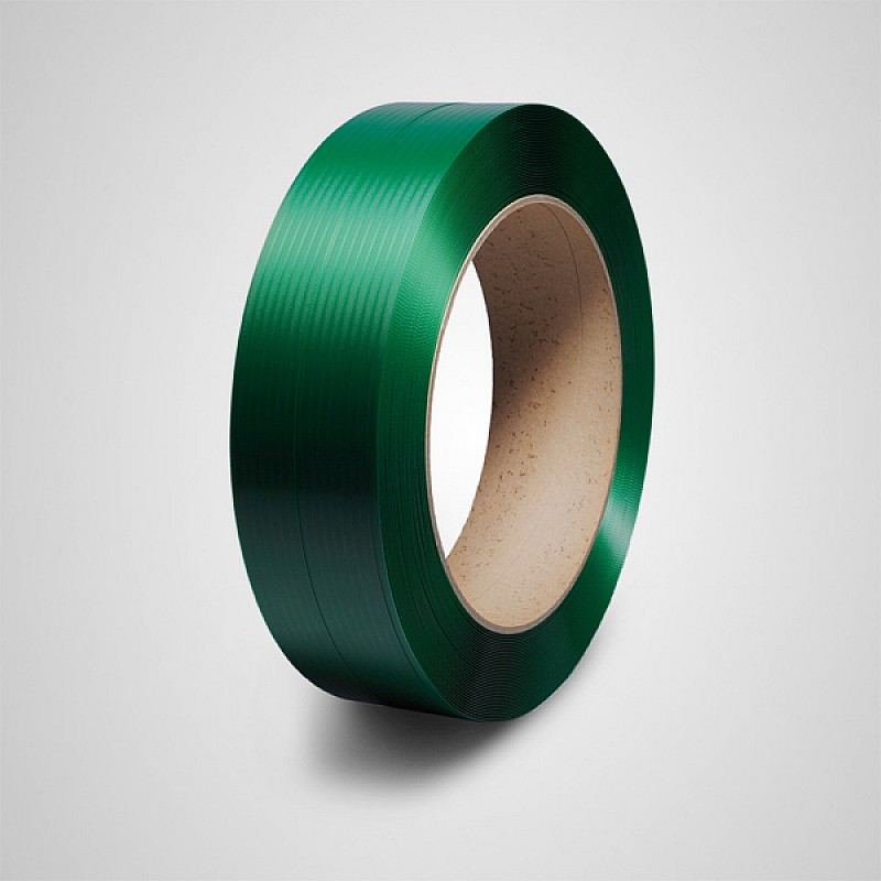 ProStrap PET Embossed Strapping 16mm X 1450m in Green - Front View