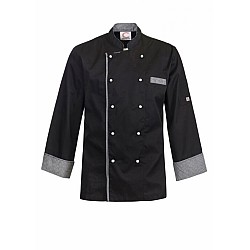 Executive Chefs Lightweight Vented Jacket With Checked Detail