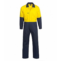Hi Vis  Two Tone Poly/Cotton Coveralls Long On Sale 