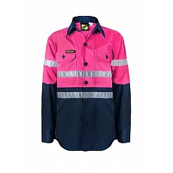 Hi Vis Two Tone Shirt For Kids With Reflective Tape