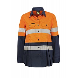 Maternity Hi Vis Shirt With Reflective Tape 100% Cotton