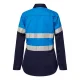 Ladies Lightweight Long Sleeves Cotton Shirt With Reflective Tape