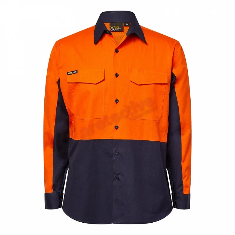 HIVIS VENTED LONG SLEEVE RIPSTOP SHIRT