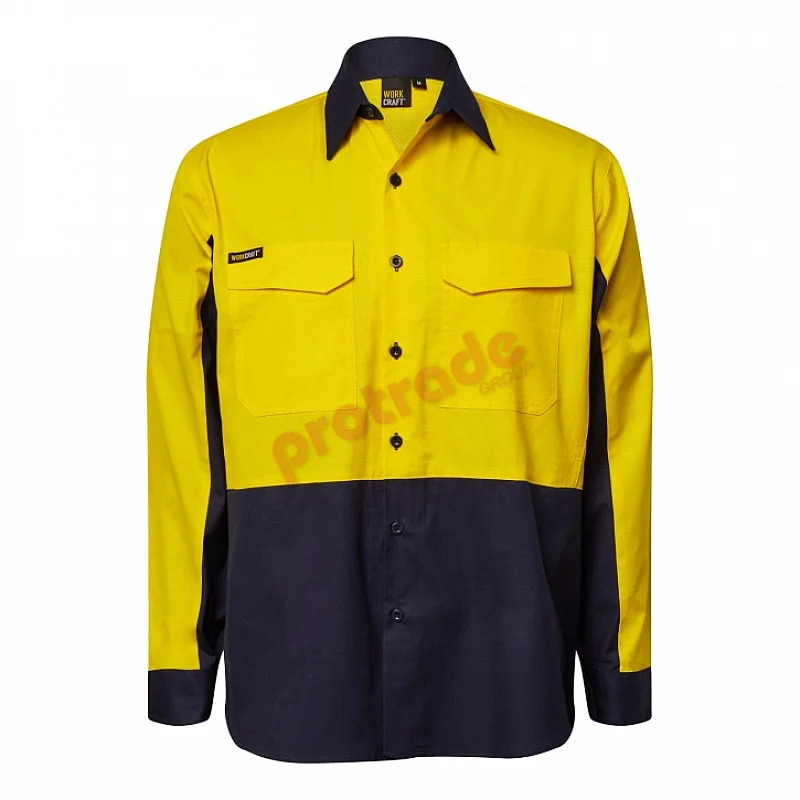HIVIS VENTED LONG SLEEVE RIPSTOP SHIRT