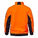 Hi Vis Two Tone Half Zip Pullover in Orange - Front View