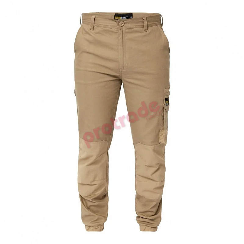 Stretch Cargo Pants With Elasticised Hem -  Wp4018