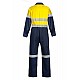 HI VIS TWO TONE COTTON DRILL  COVERALLS WITH REFLECTIVE TAPE