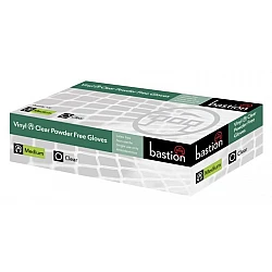 Bastion Vinyl Gloves Clear Powder Free