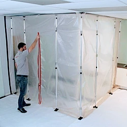 Extender Zip Wall Clear Plastic 5.5m x 50m x 80um