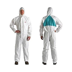 3M Disposable Protective Coverall 4520 White/Green, Type 5/6