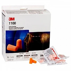 3M 1100 Uncorded Earplugs, Poly Bag 200 Pairs