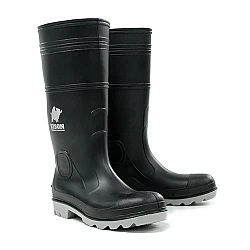 Bison Gumboot Inca PVC Black Steel Toe