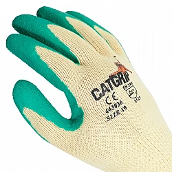 CATGRIP Green Latex Palm Grip Gloves - Pack of 12