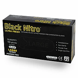 Black Nitro Nitrile Disposable Gloves - Box of 100pc