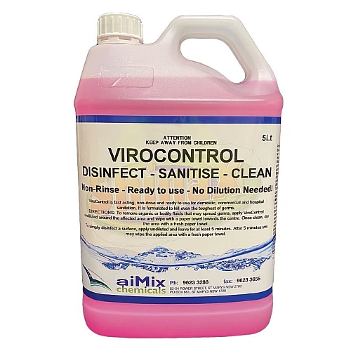 Virocontrol Disinfect Sanitise Cleaning Solution 5 Litre