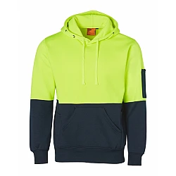 SW38 HI-VIS TWO TONE FLEECY HOODIE UNISEX