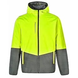 UNISEX HI VIS MODERN STYLING HOODED PUFFER JACKET