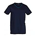 Mens V-Neck Contrast Trim Scrub Top M7650