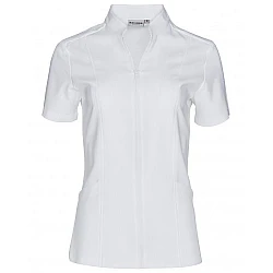 Ladies Full Zip Front Short Sleeve Tunic M8636S