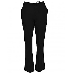 Ladies Semi-Elastic Waist Tie Solid Colour Scrub Pants M9720