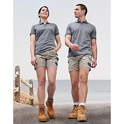 Unisex cotton stretch drill cuffed work shorts - WP29