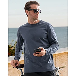 Mens Premium Cotton Face Long Sleeve Tee Shirt - TS47 Mens Premium Cotton Face Long Sleeve Tee Shirt - TS47