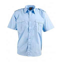 Unisex Epaulette Short Sleeve Shirt