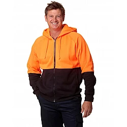 Hi Vis Two Tone Fleece Zipper Hoodie