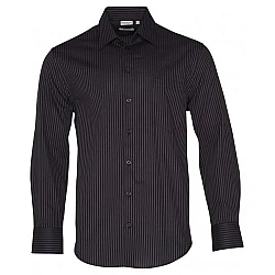 Men's Dobby Stripe Long Sleeve Shirt M7132
