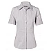 Women's Ticking Stripe Short Sleeve Shirt M8200s