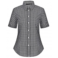 Ladies Gingham Check Short Sleeve Shirt M8300s