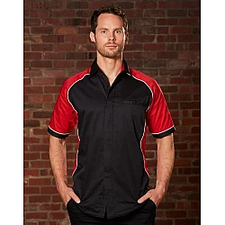 Men's Arena Tri-Colour Contrast Shirt Bs15