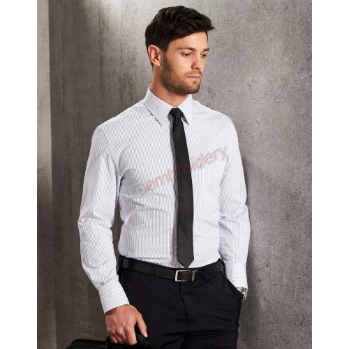 Men's Ticking Stripe Long Sleeve Shirt M7200l