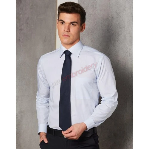 Men’s Mini Check Premium Cotton Long Sleeve Shirt M7362