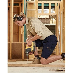 Mens Stretch Cargo Work Shorts With Design Panel Treatments Mens Stretch Cargo Work Shorts With Design Panel Treatments
