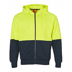 Hi Vis Two Tone Fleece Zipper Hoodie