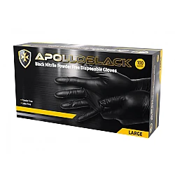 Apollo Black Nitrile Black Powder Free Disposable Gloves Apollo Black Nitrile Black Powder Free Disposable Gloves