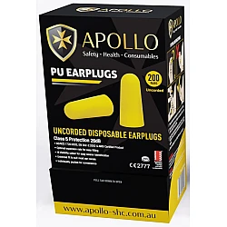 Apollo Earplugs Yellow Uncorded Box of 200