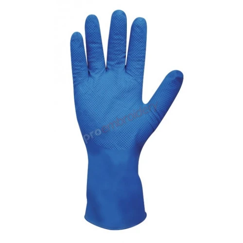 Heavy Duty Nitrile Diamond Grip Long Cuff 300mm Glove