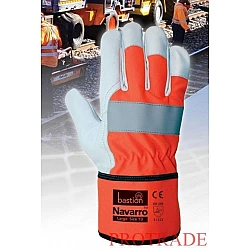 Navarro High Viz Premium Leather Rigger Gloves