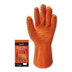 Sorrento 300mm Cottonlined Rough Grip Rubber Glove