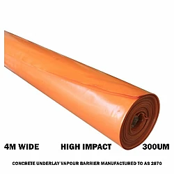 Builders Film Orange High Impact 4m X 22m 300um