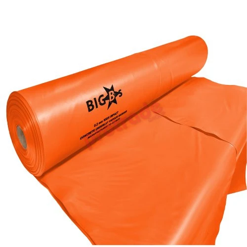 Builders Film Orange High Impact 3.5M X 38M X 200um 4 Folded Roll