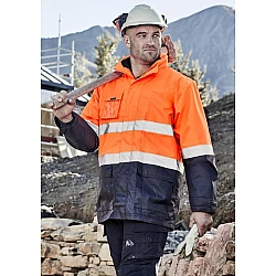 Mens Hi Vis Basic 4 In 1 Waterproof Jacket - Zj220