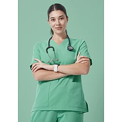 Womens V-Neck Scrub Top