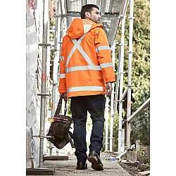 Mens Hi Vis X Back Taped 4 In 1 Waterproof Jacket Mens Hi Vis X Back Taped 4 In 1 Waterproof Jacket