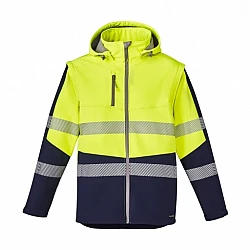 Unisex 2 In 1 Stretch Softshell Taped Jacket Zj453