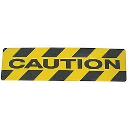 Caution Anti Slip Self Adhesive Grip Mat 150mm X 600mm